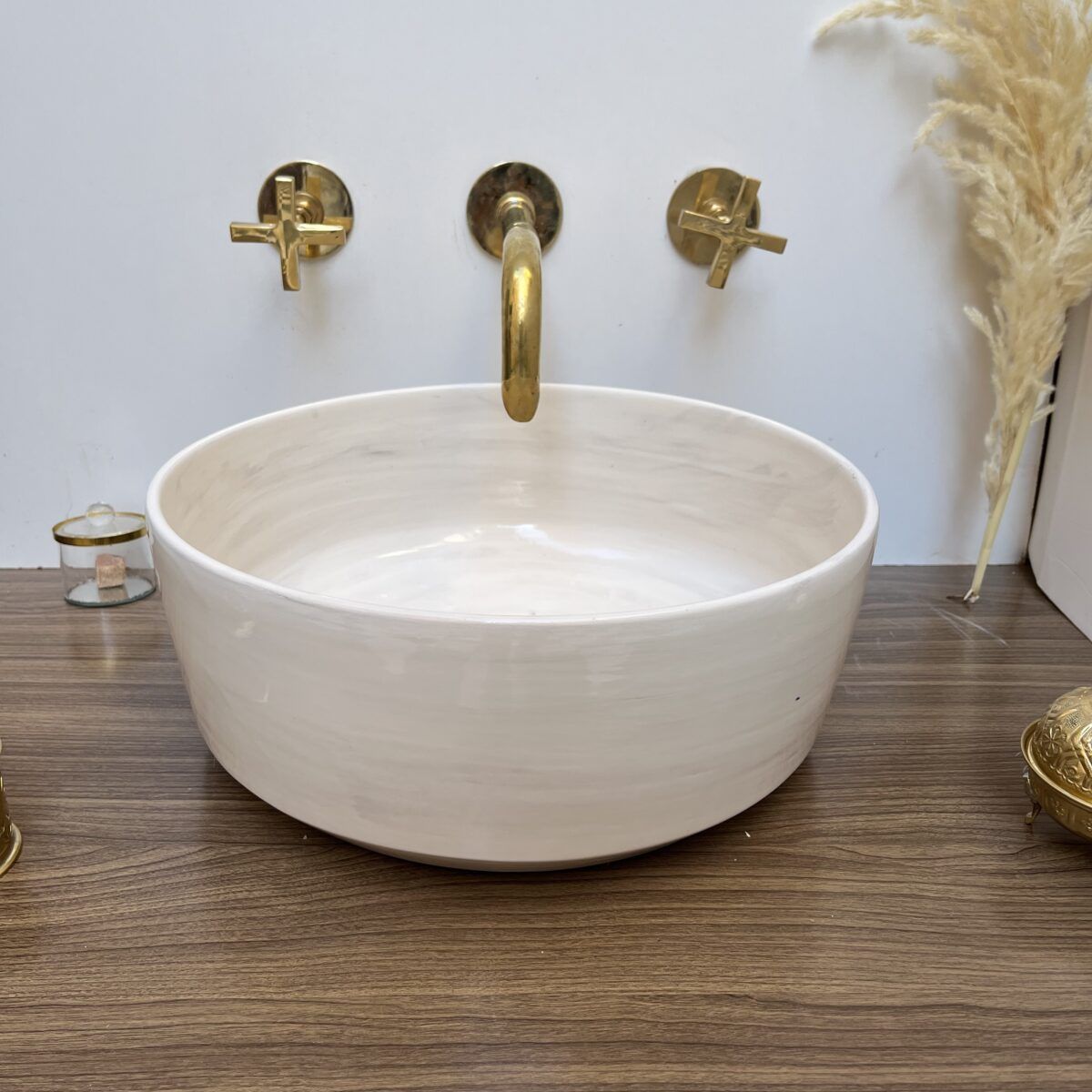 Élégante vasque marocaine peinte à la main – Vasque simple pour une salle de bain chic (Copy) - Image 3