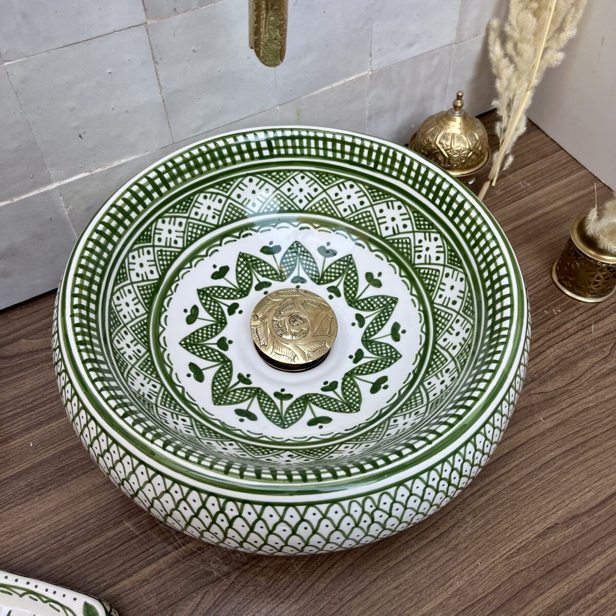 Élégante vasque marocaine peinte à la main – Vasque pour une salle de bain chic - Image 3