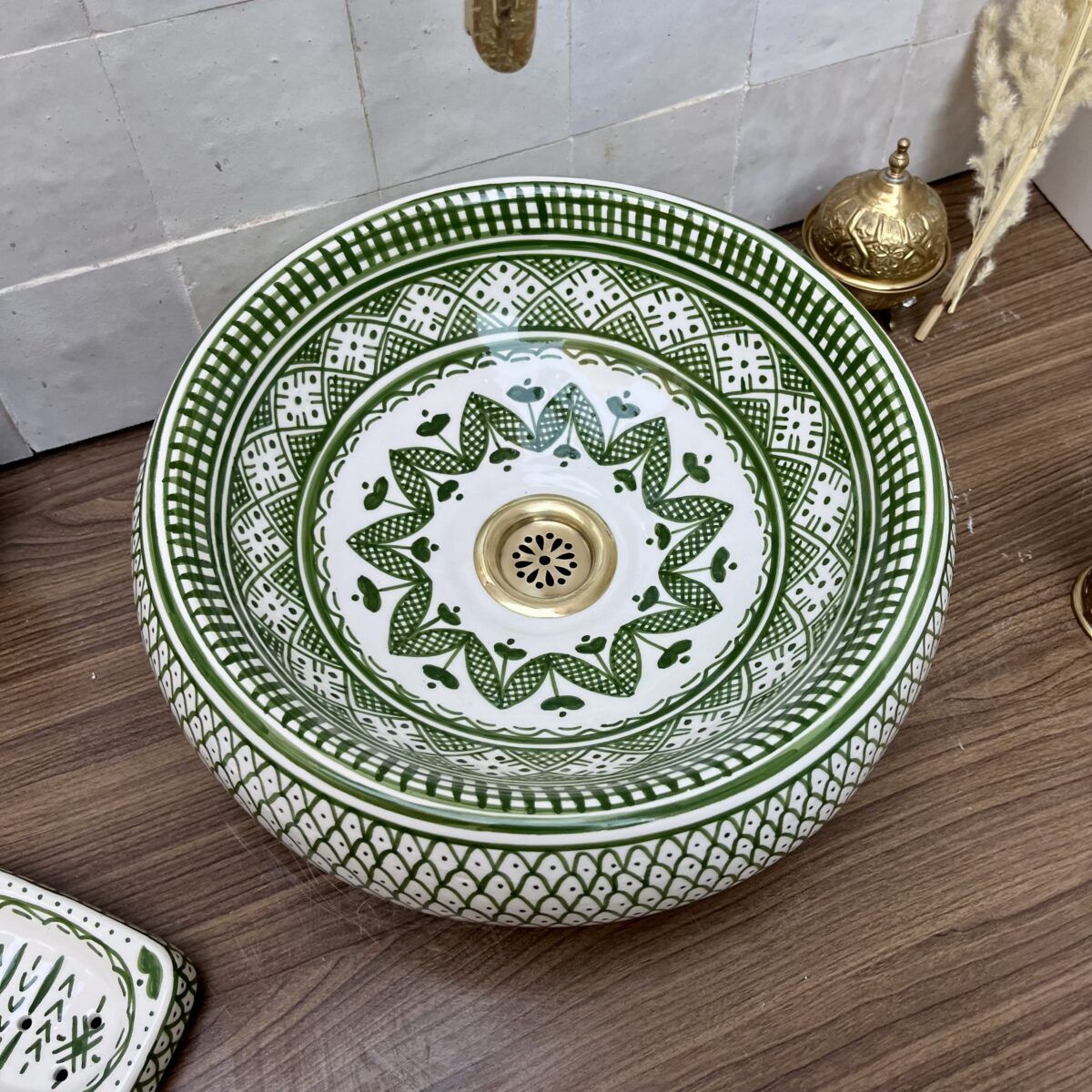 Élégante vasque marocaine peinte à la main – Vasque pour une salle de bain chic - Image 2